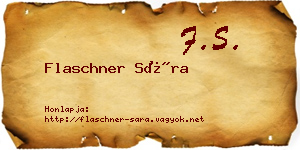 Flaschner Sára névjegykártya